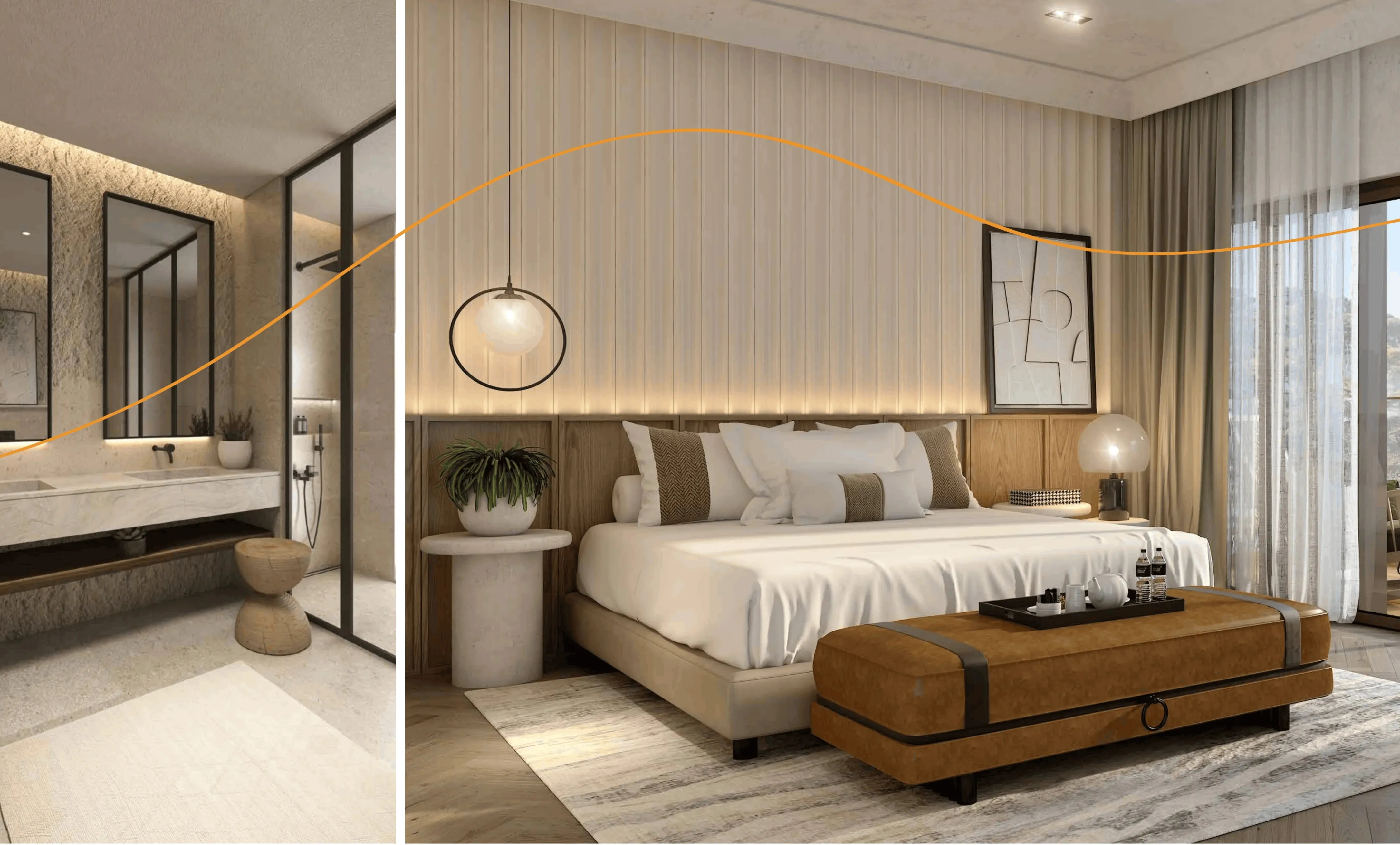 High-Ceiling Modern Lounge